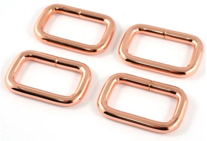 Rectangular Rings: 25mm (1") - Copper - 4 pack