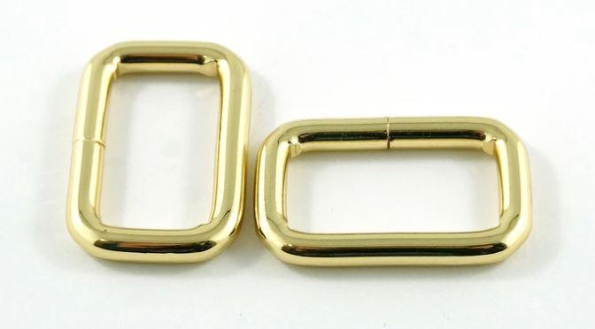 Rectangular Rings: 25mm (1") - Gold - 4 pack EBREC-25-GO