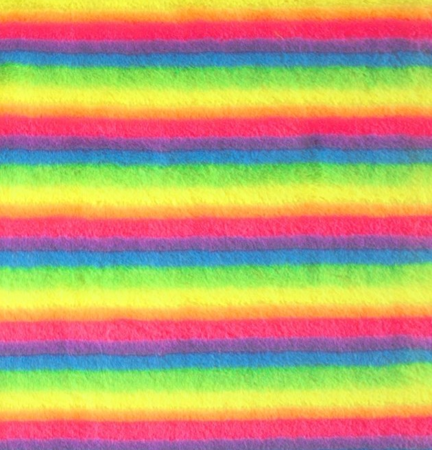 Red Pine Minky Neon Rainbow - 58/60" wide