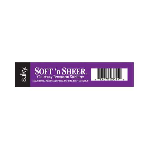 SULKY Cut-Away Soft 'n Sheer - White - 20" wide - 40023525