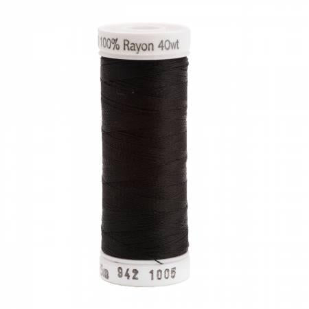 SULKY Rayon Solid 40wt Thread 229m - Black - 942-1005