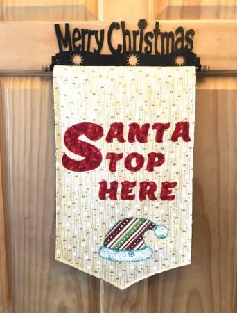 Santa Stop Here Door Hanger - CLPBGR012