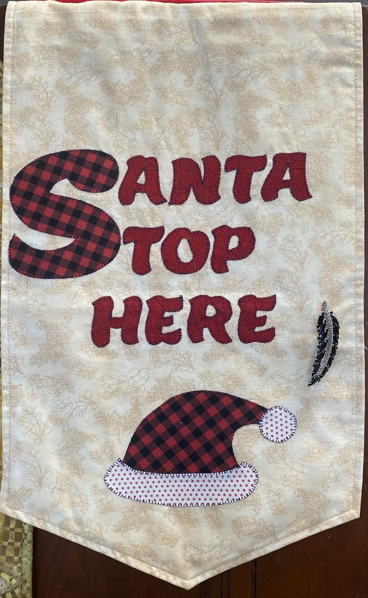 Santa Stops Here Door Hanger