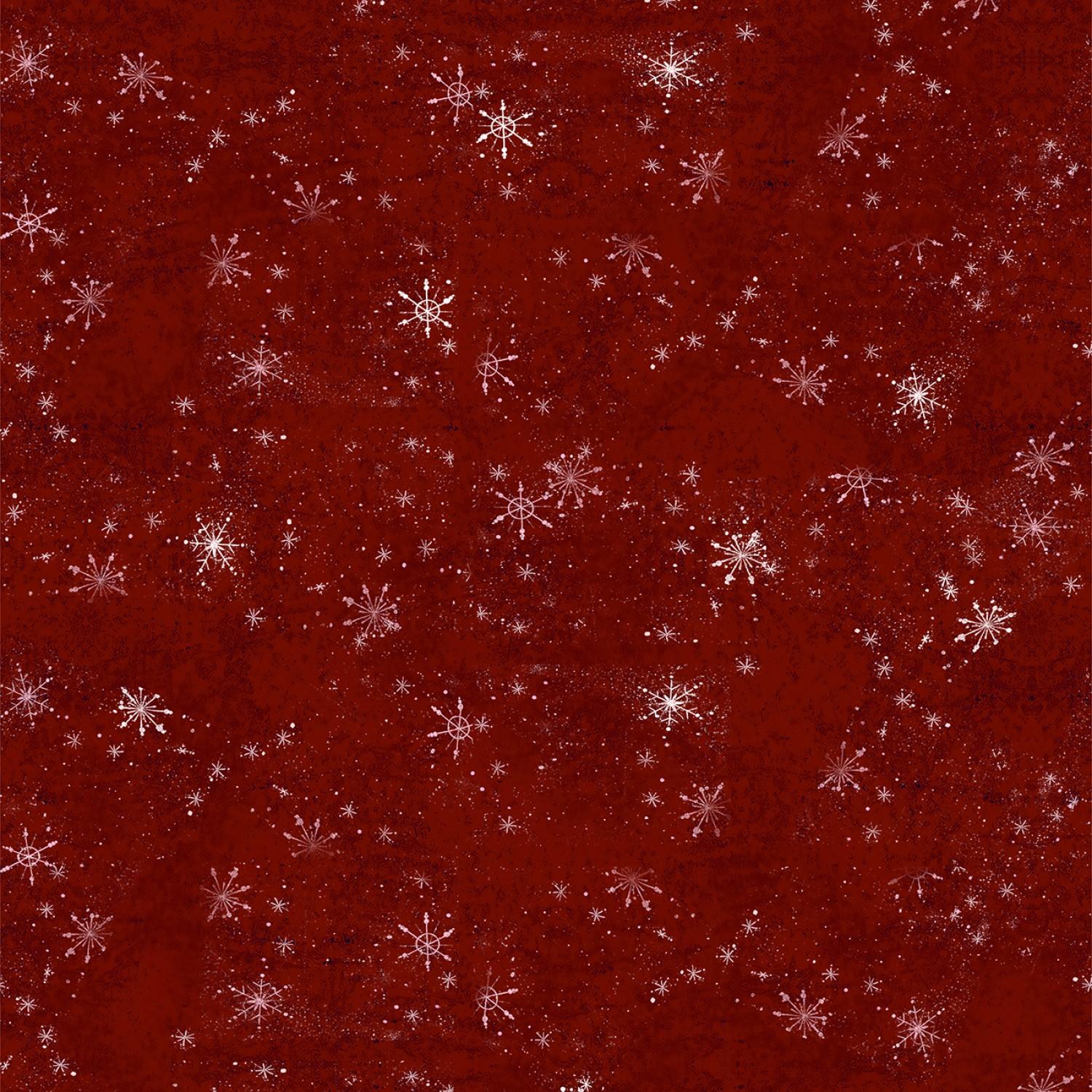 SnoValley - Digital Snowflakes - Dark Red - Y3874-83