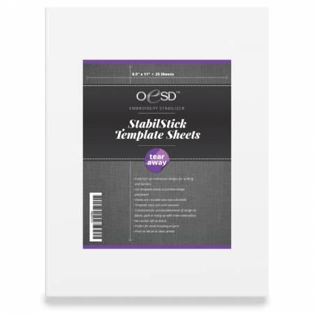 StabliStick Template Sheets 8.5"x11"  25 Sheets/Package HBSSTS-11