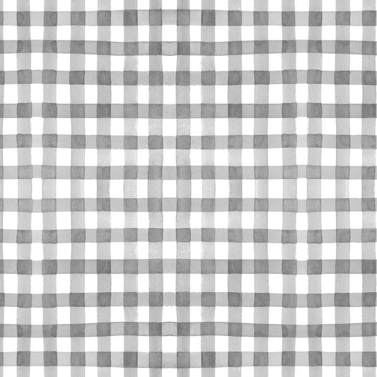 Sunflower Bouquets - Gray -  Digital Gingham - Y3913-6