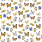 Sunflower Bouquets - White -  Digital Butterflies - Y3911-1