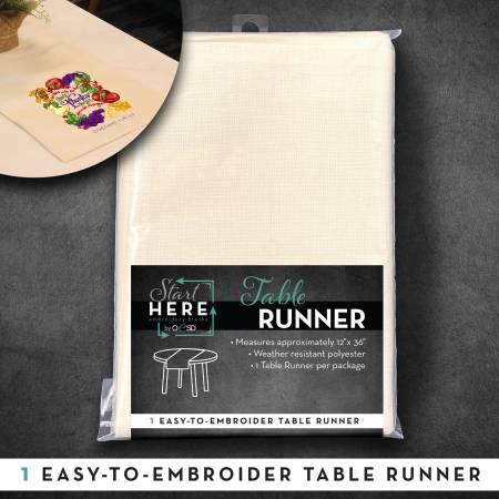 Table Runner 12in x 36in White # OESDTRUNWH