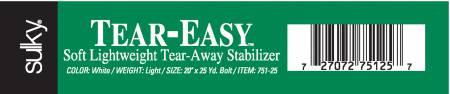 Tear Easy Tear-Away Stabilizer White 20" - 40075125