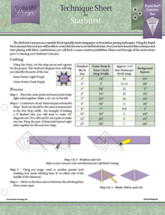 Technique Sheet - Starburst - DTEC21