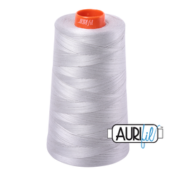 Thread, Aurifil -  Mako Cotton Embroidery Thread Solid 50wt 6452yds Aluminum # MK50CO2615