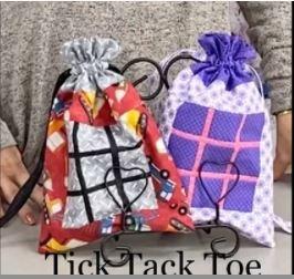 Tic Tac Toe Drawstring Bag
