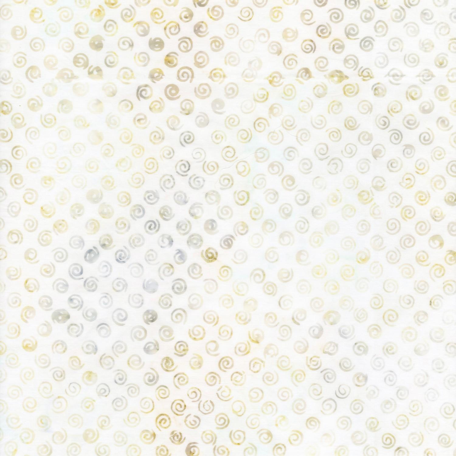 Tonga Opal Batik - Little Swirly Dots - Cream - B1508-Soft