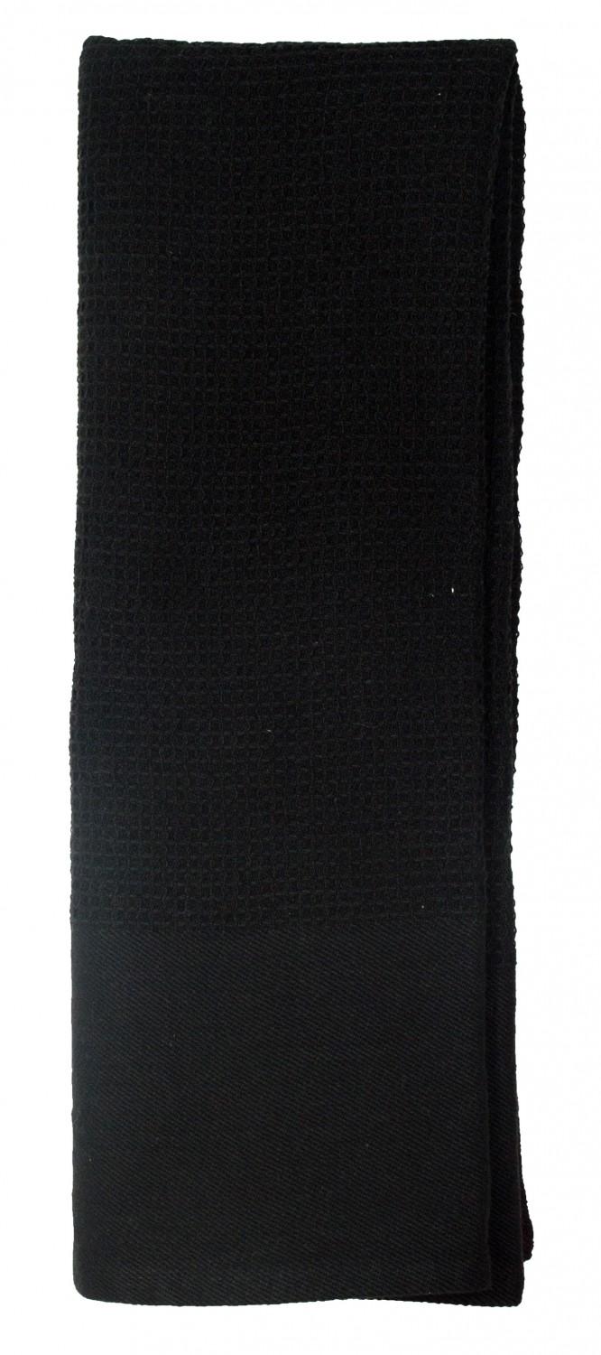Towel - Waffle Weave - Black - DUHK332-BLK