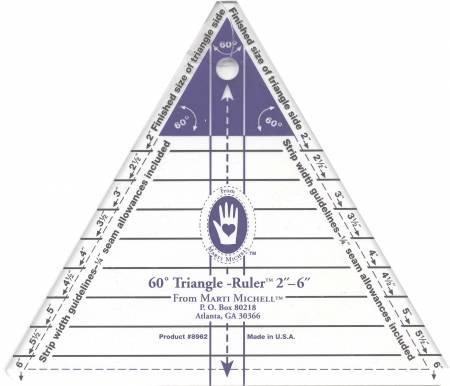 Triangle Ruler Small 60 Degree 2in to 6in # MM8962
