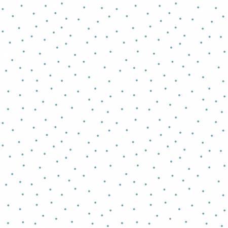 White/Teal Tiny Dots # 8210M-WQ