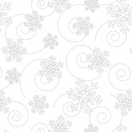 White on White Snowflakes # 8240M-WW