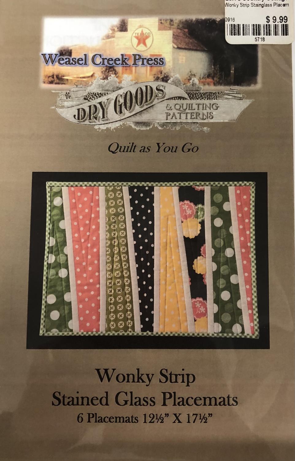 Wonky Strip Stained Glass Placemats