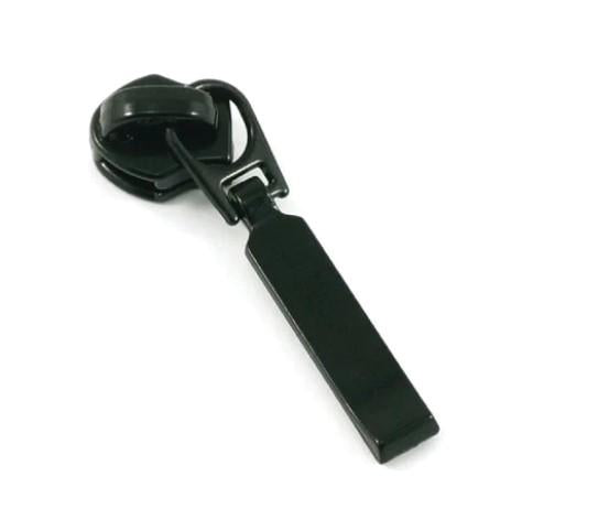Zipper Slider WPulls - Black Rectangle Drop  - 5 - 10 Pack - EBSP5-1MB