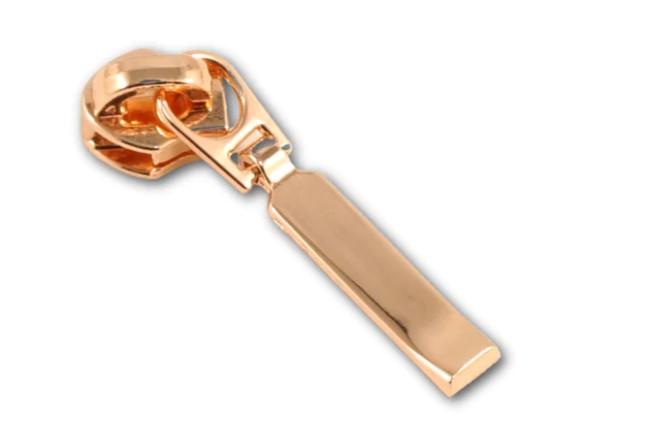 Zipper Slider WPulls - Copper Rose Gold Rectangle  Drop  - 5 - 10 Pack - EBSP5-1CP