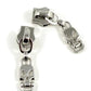 Zipper Slider W/Pulls - Silver  Skull- #5l - 10 Pack - EBSP5-2SL