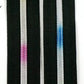 Zippers by the Yard - Size #5 - Black/ Rainbow  Coil - No Pulls - EBZP5-BLK3RN