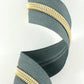 Zippers by the Yard - Size #5 - Medium Grey/Light Gold  Coil - No Pulls - EBZP5-GRY3LTGO
