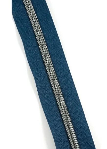 Zippers by the Yard - Size #5 - Navy/Gunmetal  Coil - No Pulls - EBZP5-NVY3GM
